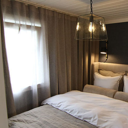 Gardinhøyde med blyantfold