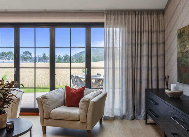 Gardinhøyde med gruppefold