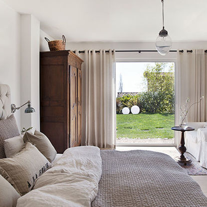 Gardinhøyde med stålmaljer