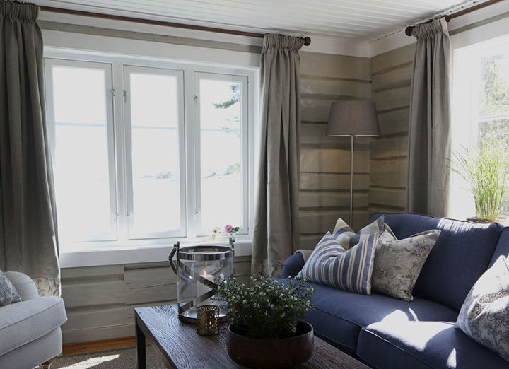 Gardinhøyde med blyantfold