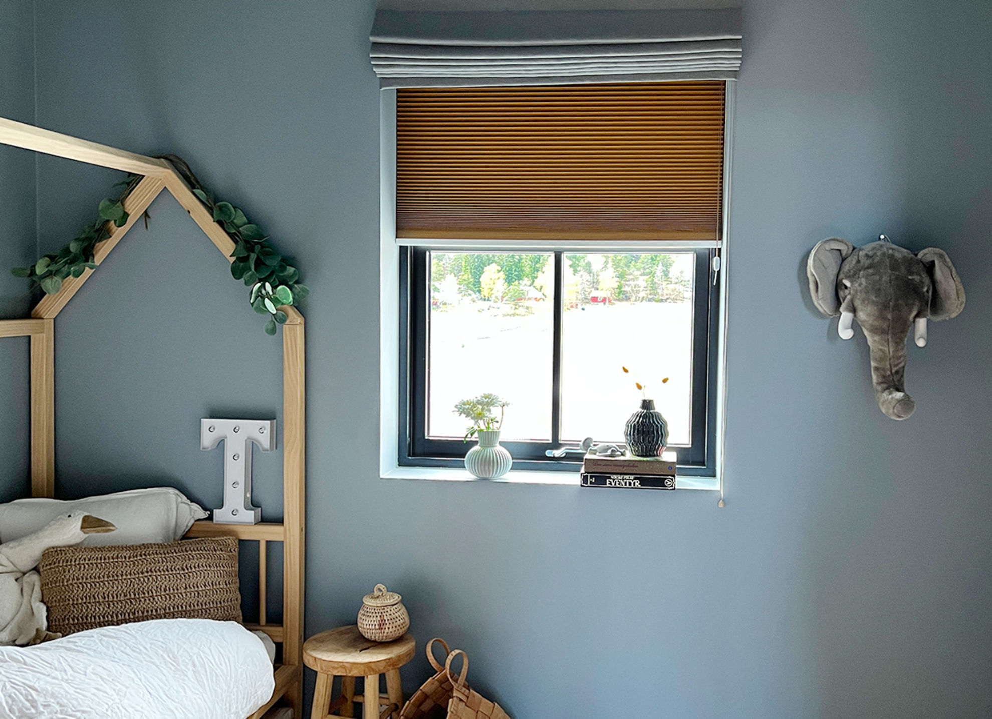 Bilde av Duo-plisségardin, snorbetjent topphengt