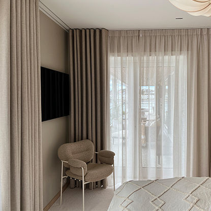 Gardinhøyde med wavefold