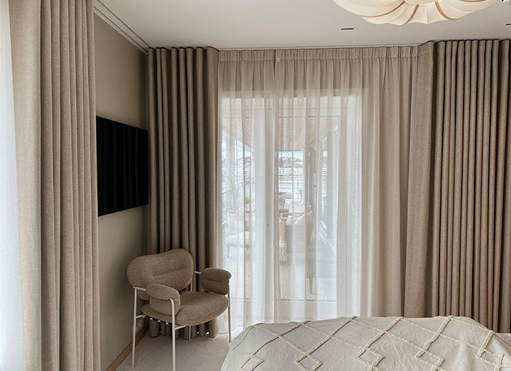 Gardinhøyde med wavefold