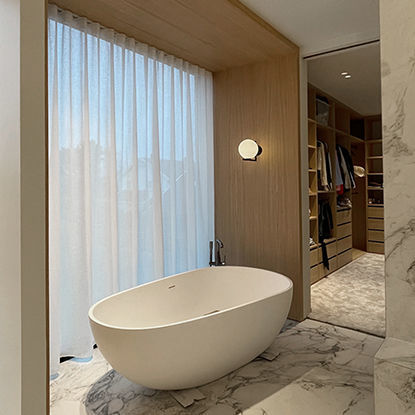 Gardinhøyde med wavefold