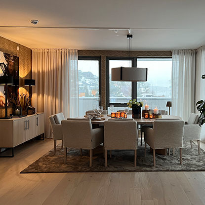 Gardinhøyde med blyantfold