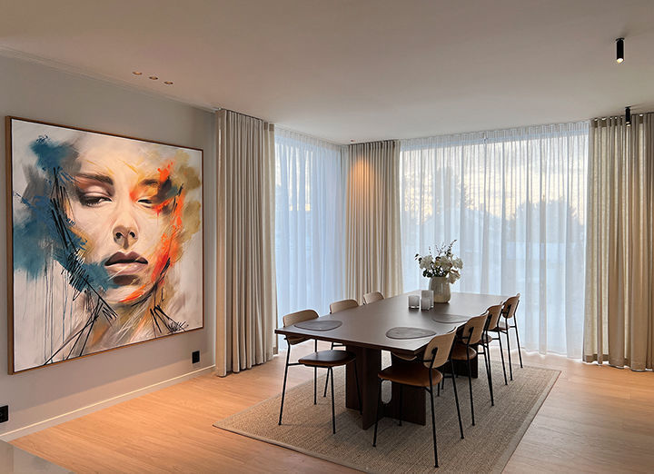 Gardinhøyde med wavefold