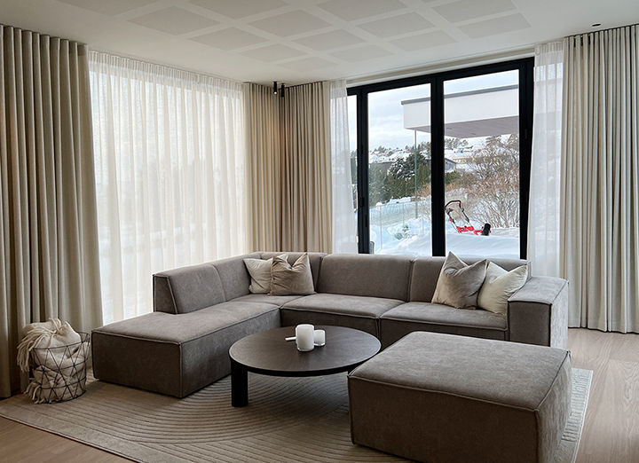 Gardinhøyde med wavefold