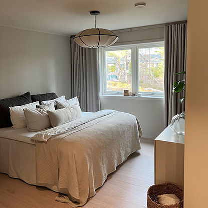 Gardinhøyde med wavefold