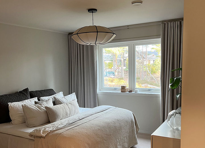 Gardinhøyde med wavefold