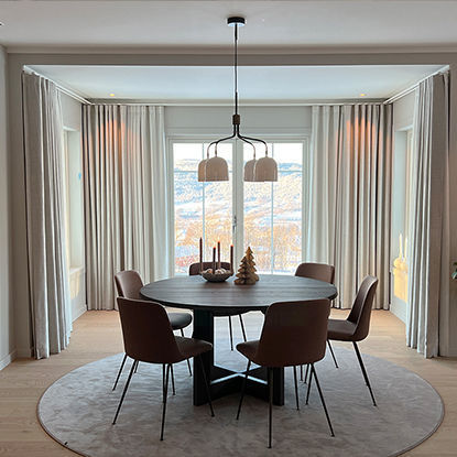 Gardinhøyde med wavefold