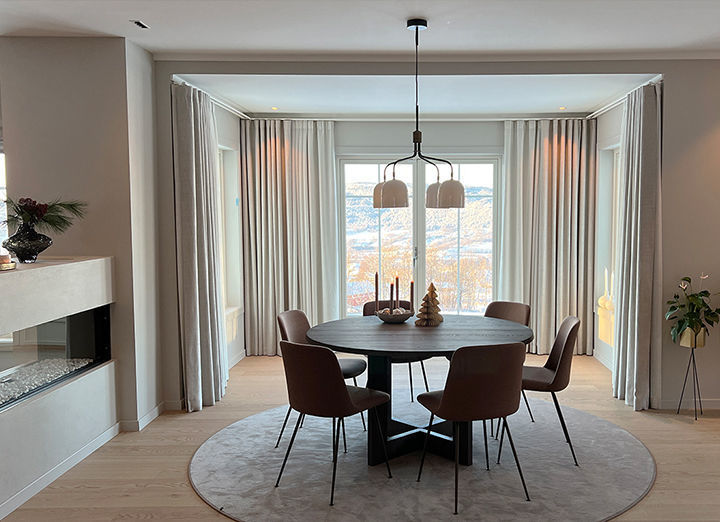 Gardinhøyde med wavefold