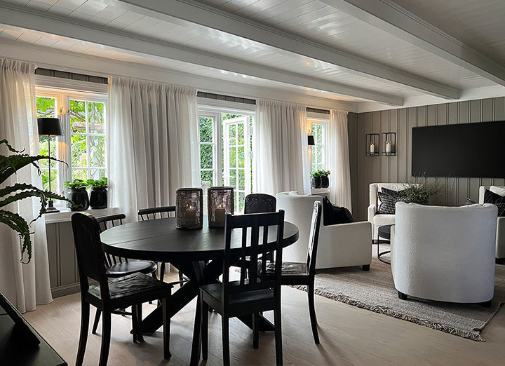 Gardinhøyde med blyantfold