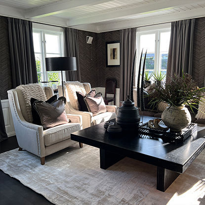 Gardinhøyde med blyantfold