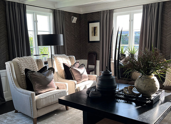 Gardinhøyde med blyantfold