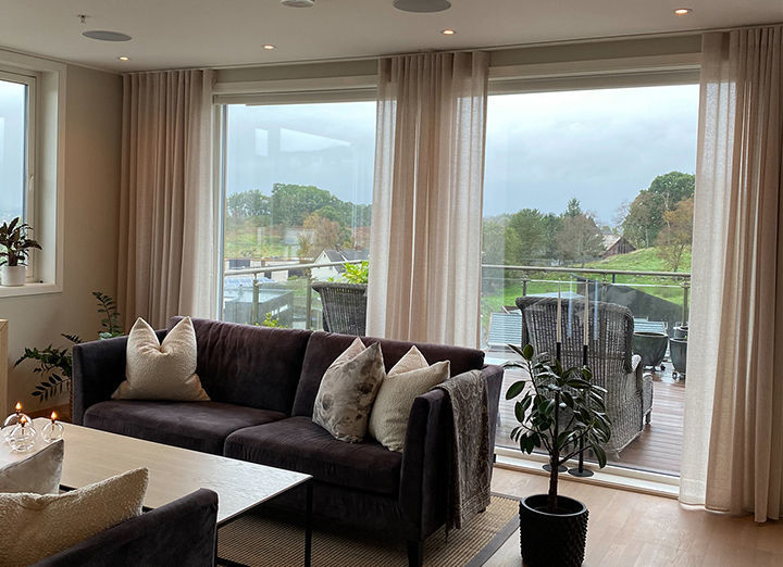 Gardinhøyde med wavefold