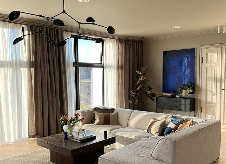 Gardinhøyde med wavefold