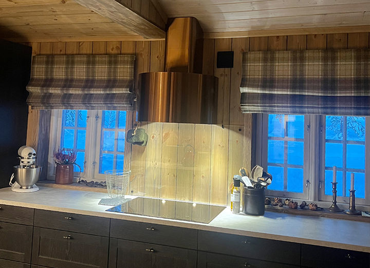 Liftgardin, hard fold med spiler - kjedetrekk