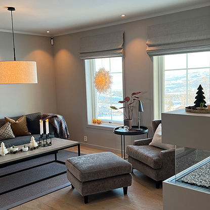 Liftgardin, hard fold med spiler - kjedetrekk