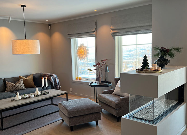 Liftgardin, hard fold med spiler - kjedetrekk