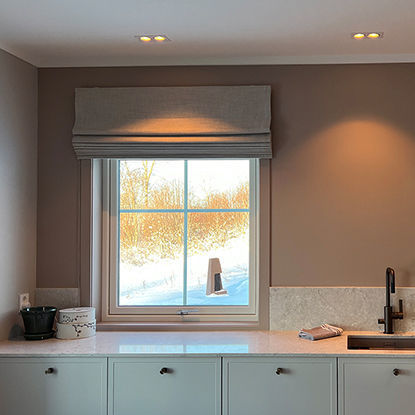 Liftgardin, hard fold med spiler - kjedetrekk