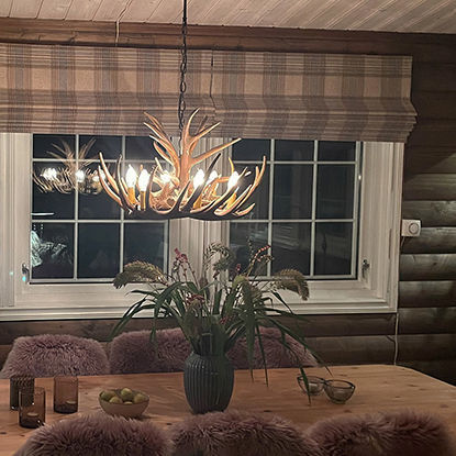 Liftgardin, hard fold med spiler - kjedetrekk