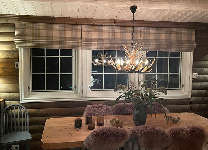 Liftgardin, hard fold med spiler - kjedetrekk